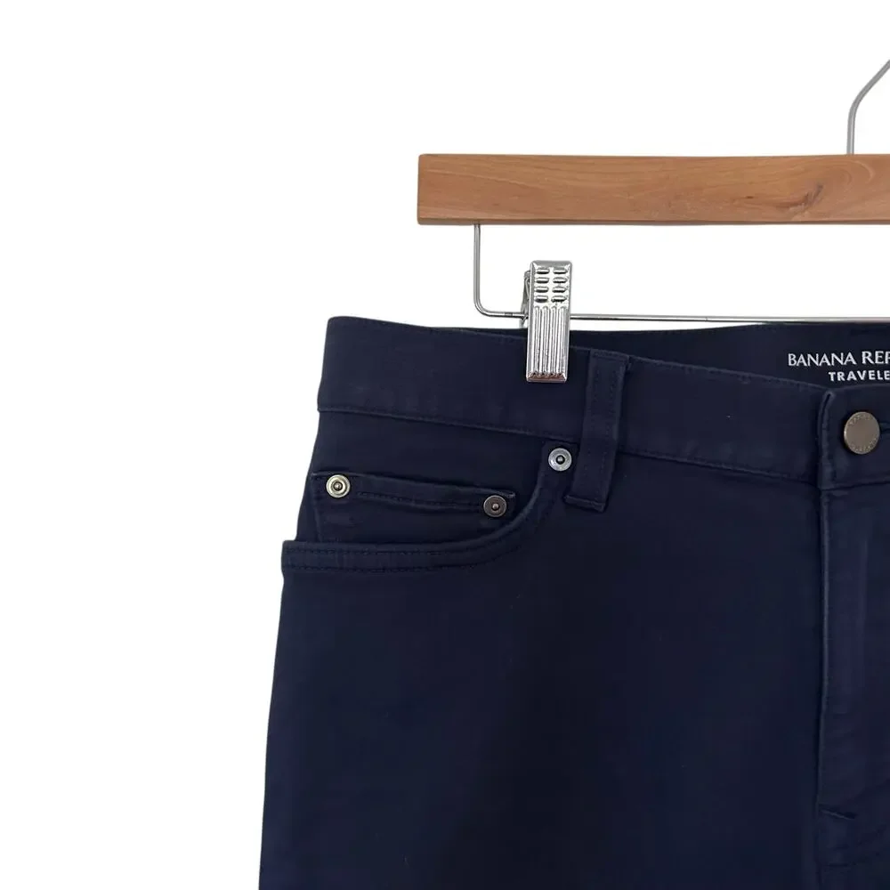 Banana Republic Traveler Navy Blue Slim Fit Jeans Sz 31x32